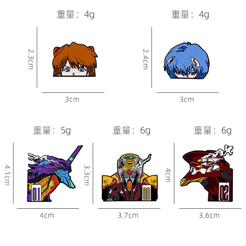 Evangelion Rei Ayanami Enamel Pins