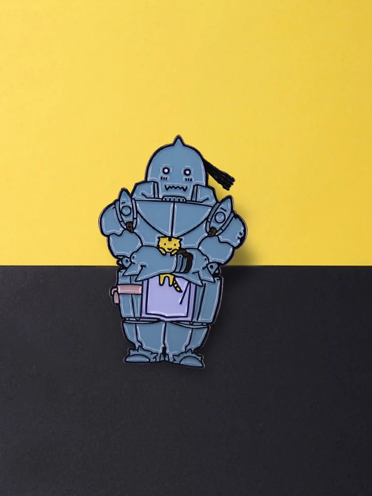 Fullmetal Alchemist Alphonse Elric Enamel Pin – Cat Armor Badge