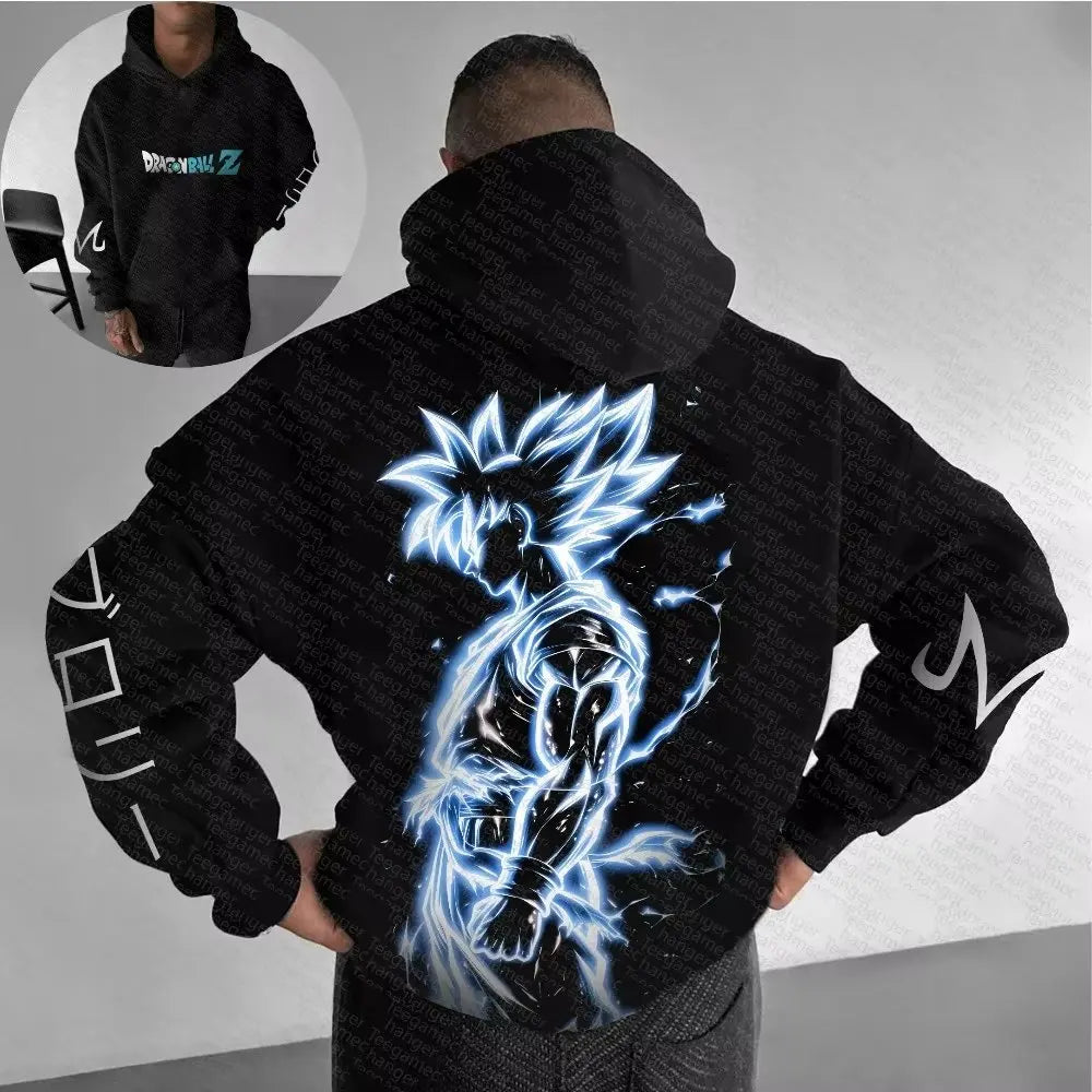 Dragon Ball Hip Hop Large Hoodie 2026 Men's and Women's Autumn/Winter New Anime Printed Casual Loose Parent Child Hoodie Top
