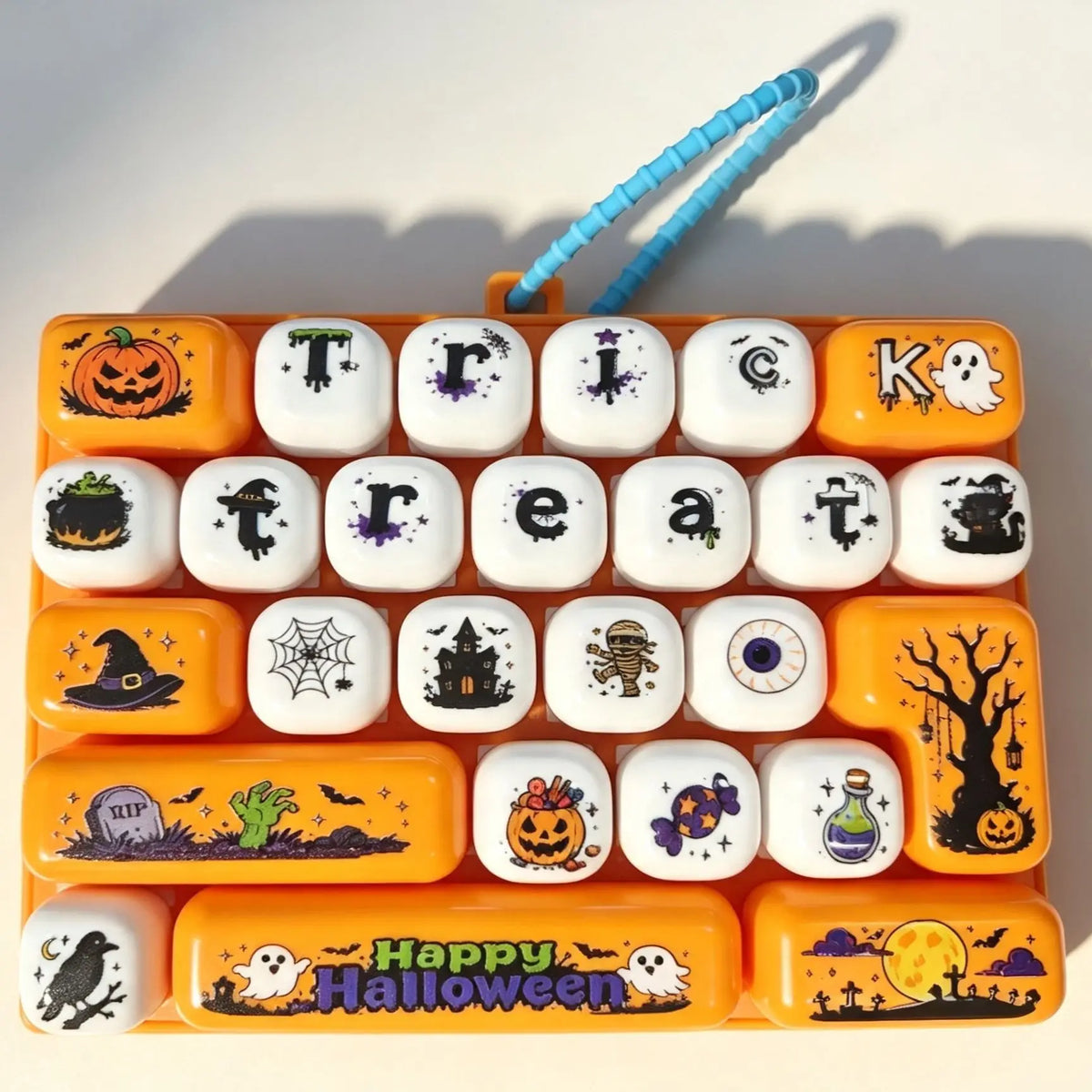 New Giant Keycap Keycap 26-piece Set Keychain Keycap Clicker Bag Charms Key Caps Keyboard Fidgets Clicker Halloween Xmas Gifts