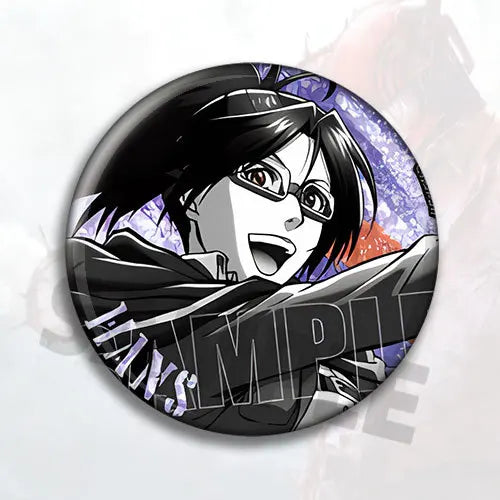 Attack on Titan Anime Badge Pin Set Levi Ackerman Eren Yeager Mikasa Ackerman Hange Zoe Sasha Braus Jean Kirstein Metal Brooch