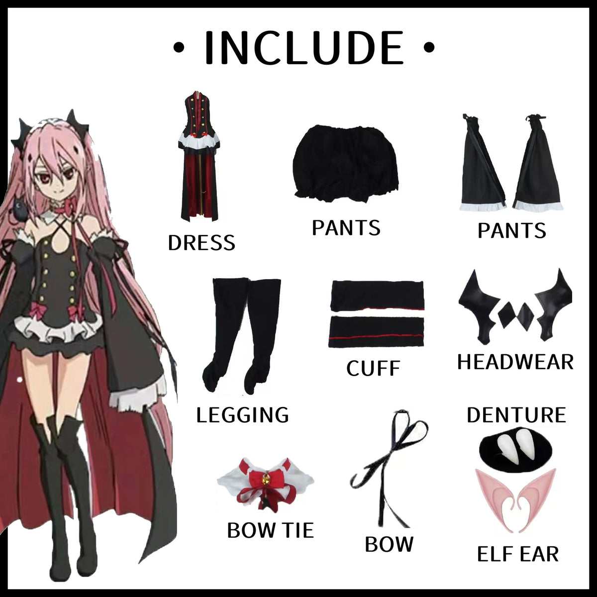 Seraph of the End Krul Tepes Cosplay Costume