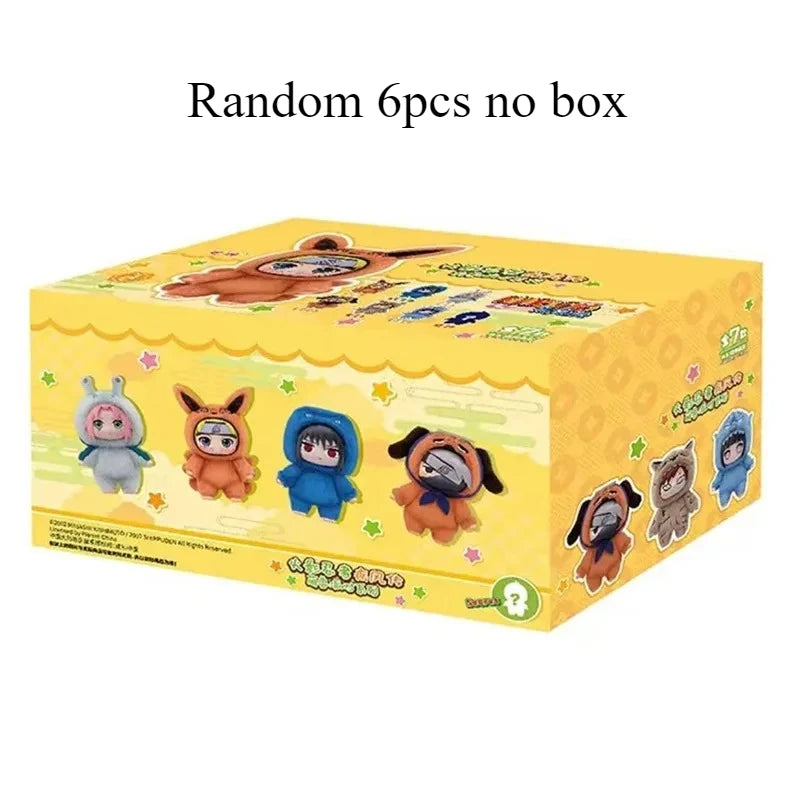 Toptoy Naruto Shippuden Beast Party Series Vinyl Figure Plush-Like Texture Blind Box Chibi Kakashi Sasuke Collectible