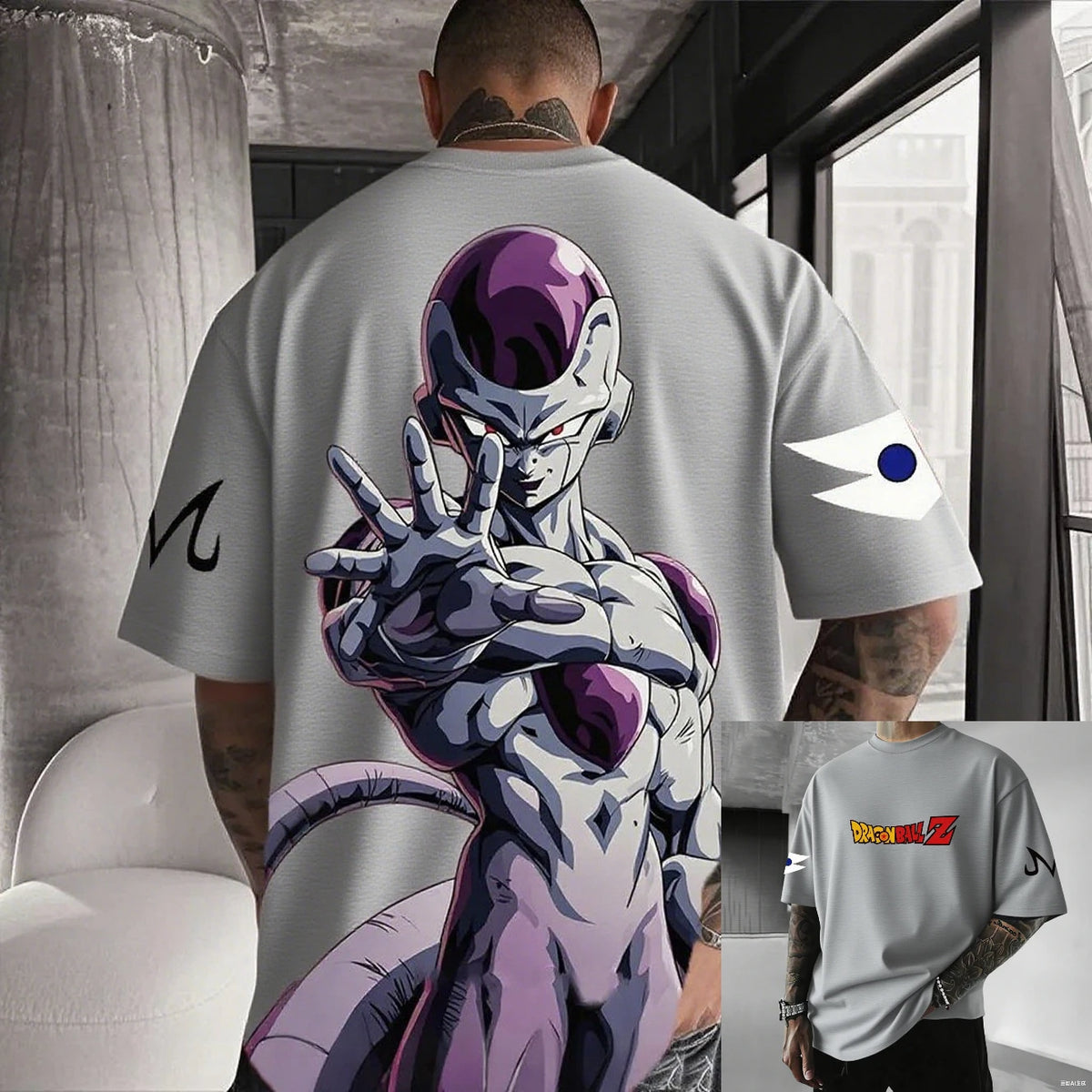 Dragon Ball Frieza Anime Men's T Shirt Cotton Women Short Sleeve Graphic Tee Streetwear Summer Casual Tops Hip Hop Y2k Clothes