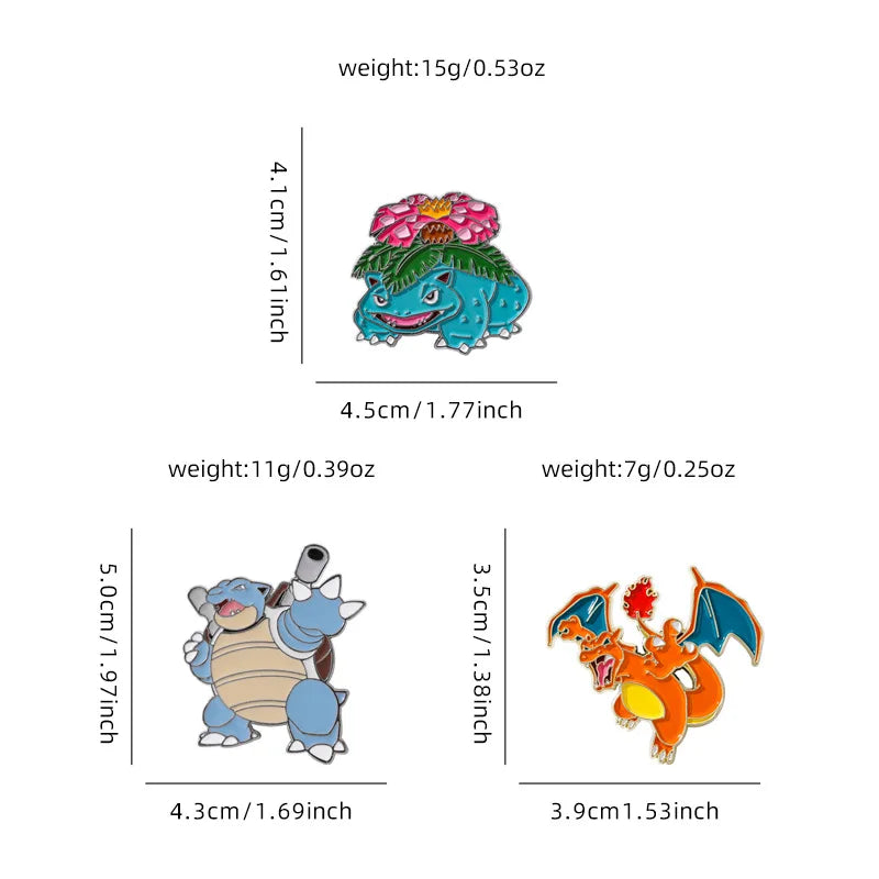 Pokemon Charizard Enamel Brooch
