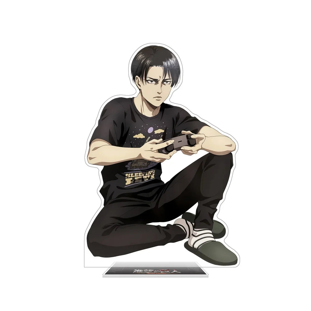 Attack on Titan Levi Ackerman 15cm Acrylic Stand Keychain Cosplay Desk Decoration Action Figure Collection Model Merch Gift