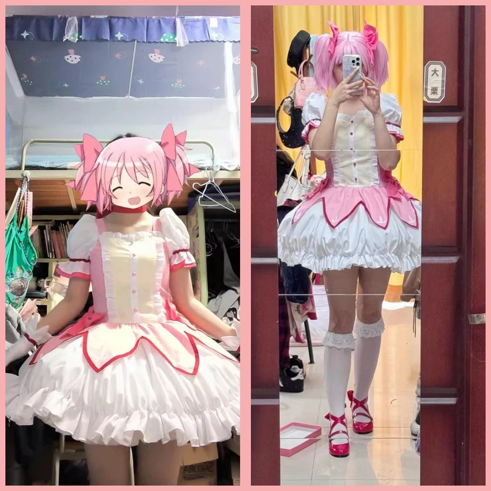 Puella Magi Madoka Magica Kaname Madoka Cosplay Costume