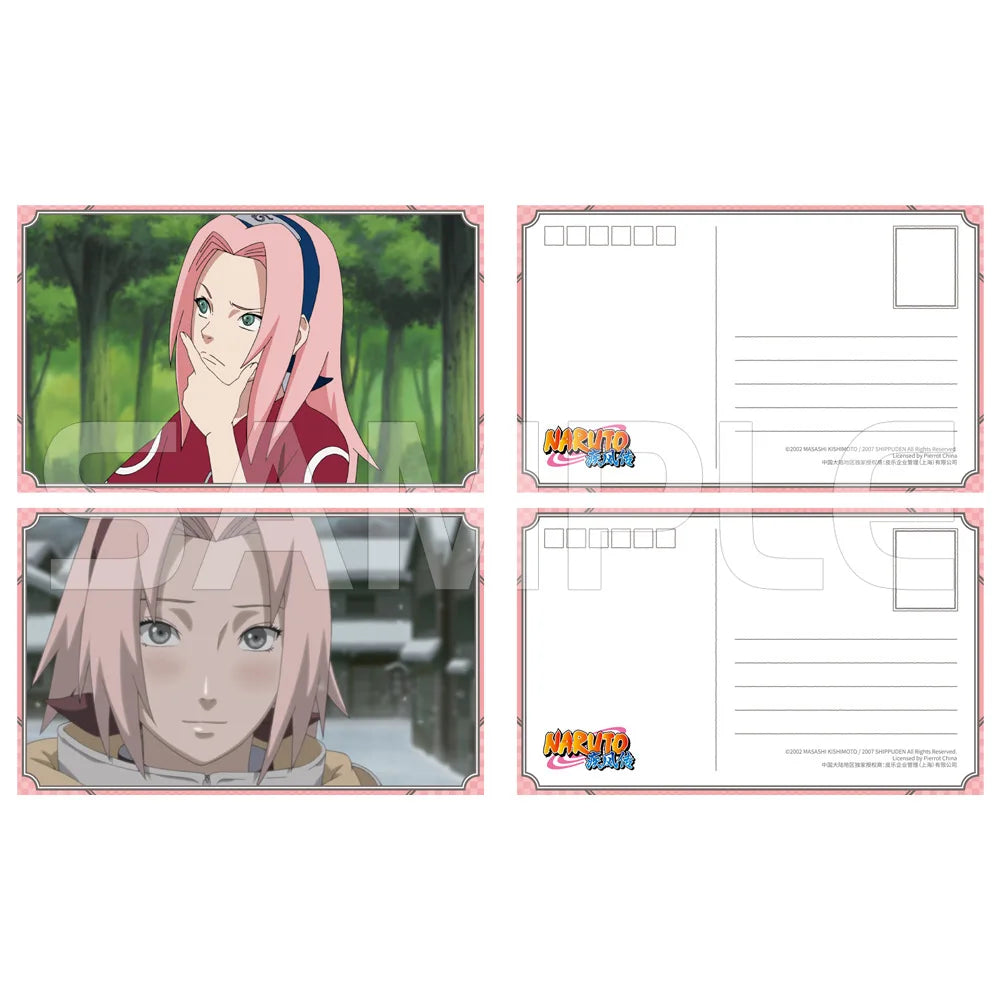 Brdwn Naruto Uchiha Sasuke Obito Sakura China Official Authorization Cosplay Growth Series Postcard