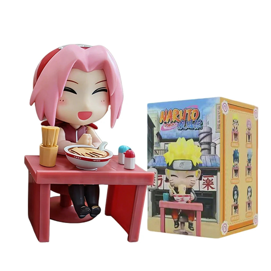 Naruto Shippuden Ramen Theme Series Blind Box - Chibi Mini PVC Anime Figures - Mystery Sasuke Uchiha & Naruto Toy Gifts