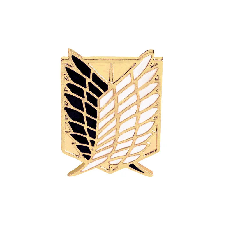 Japan Anime Cosplay Wings Lapel Brooches Pins Fashion Attack On Titan Blue Enamel Badge Broche Clothes Collar Brooch Jewelry