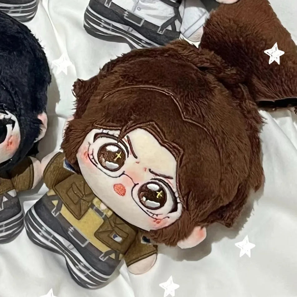 Anime Attack on Titan Fan-Made 10cm Plush Dolls & Keychains - Levi, Hange, Eren, Mikasa - Anime Stuffed Figure Pendant Gift