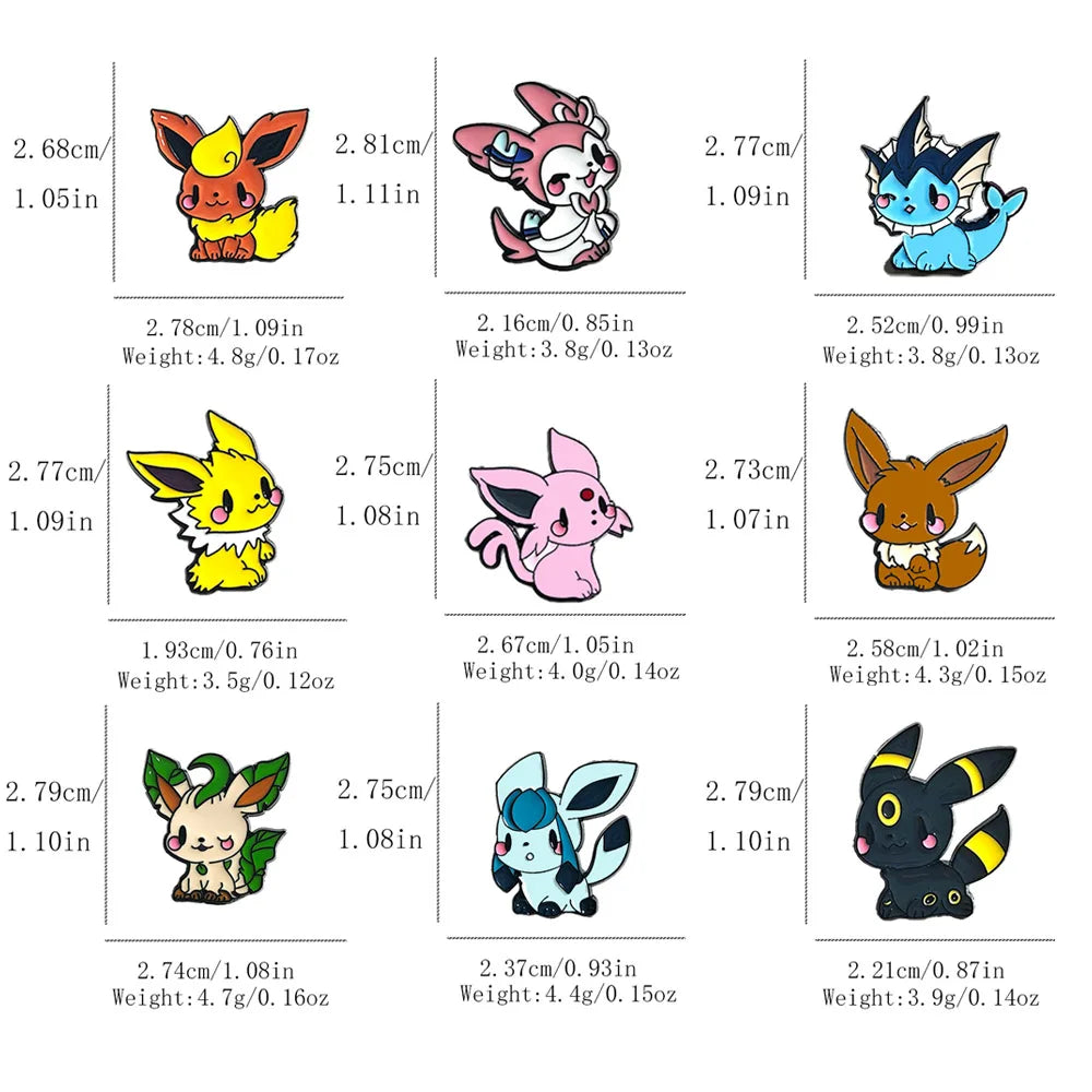 Pokemon Eevee Enamel Pins