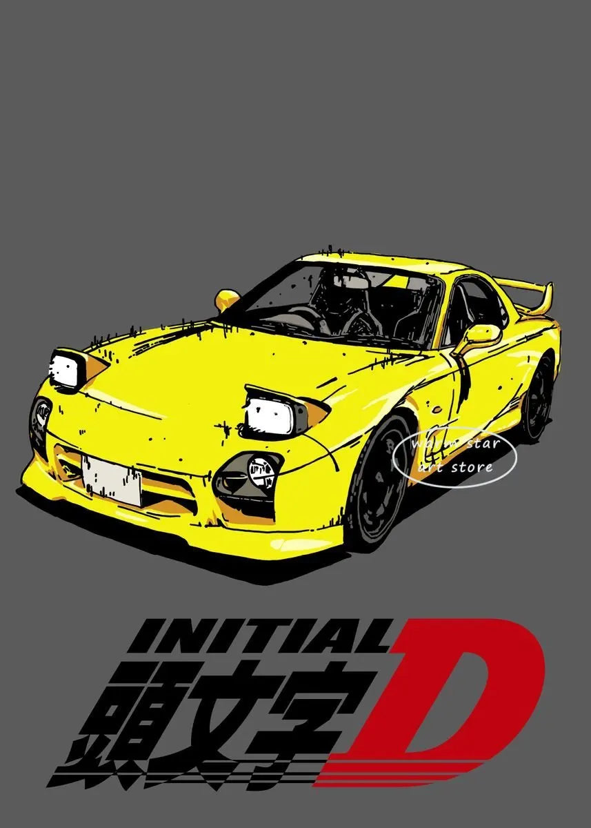 Initial D Takumi Canvas Poster