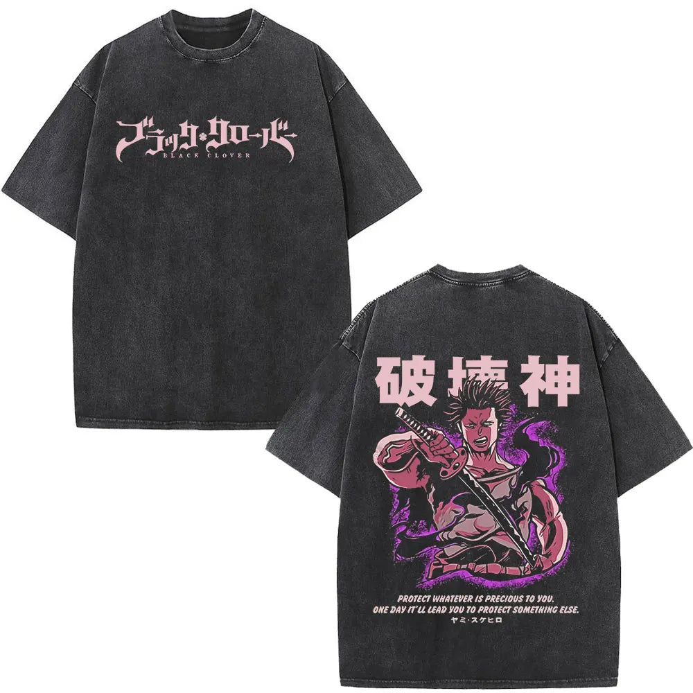 Black Clover Yami Sukehiro Washed T Shirt