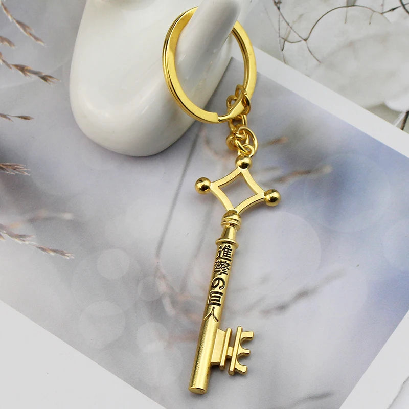 Anime Attack On Titan Shingeki no Kyojin Keychain Pendant Key Chain Scouting Legion Emblem Cosplay Jewelry Gift for Women Men