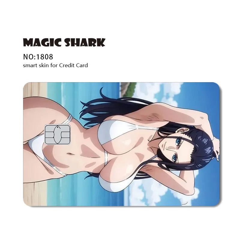Hot Sale Maigc Shark Anime One-Pieces Chopper Luffy Nami Waterproof Front Side Sticker Film Skin for Credit Debit Card