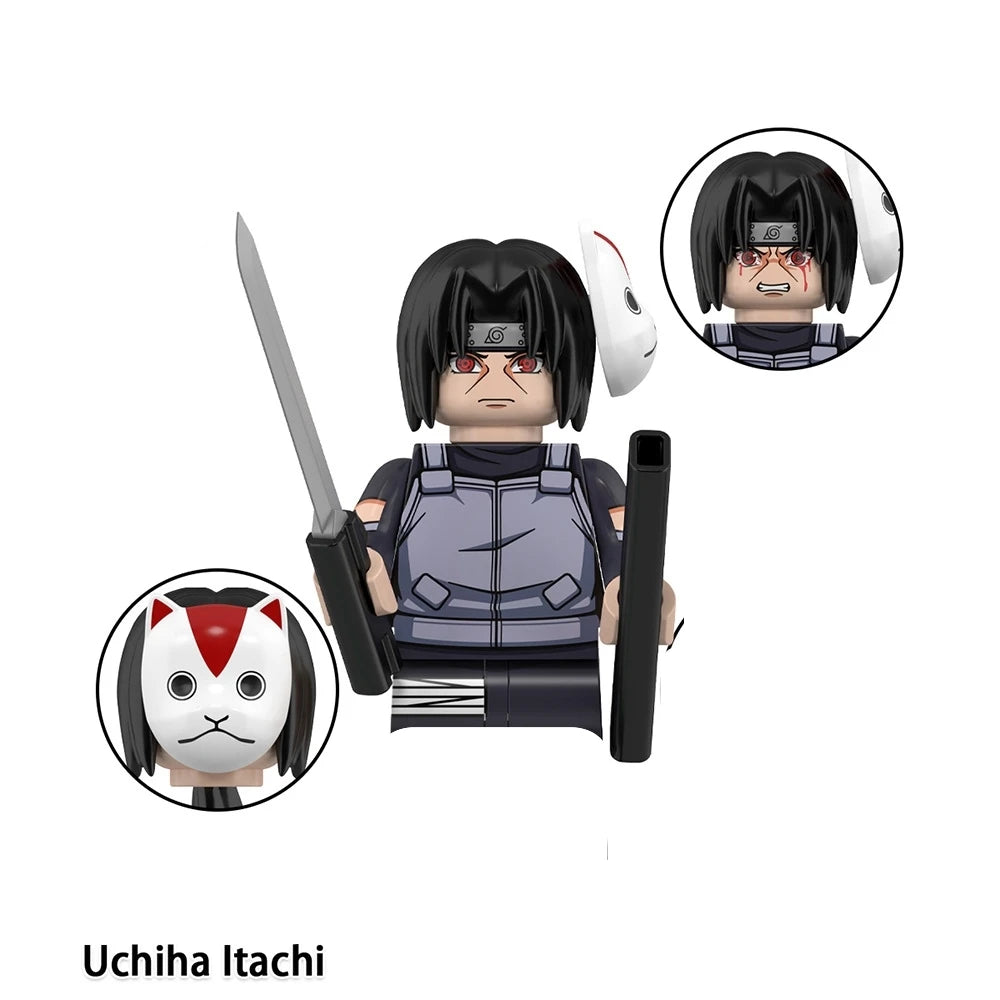 Naruto Sasuke Itachi Kakashi Jiraiya Tsunade Obito Indora Anime Uchiha Mini Blocks Figure WM6155 WM6154 WM6153 Collectible Man