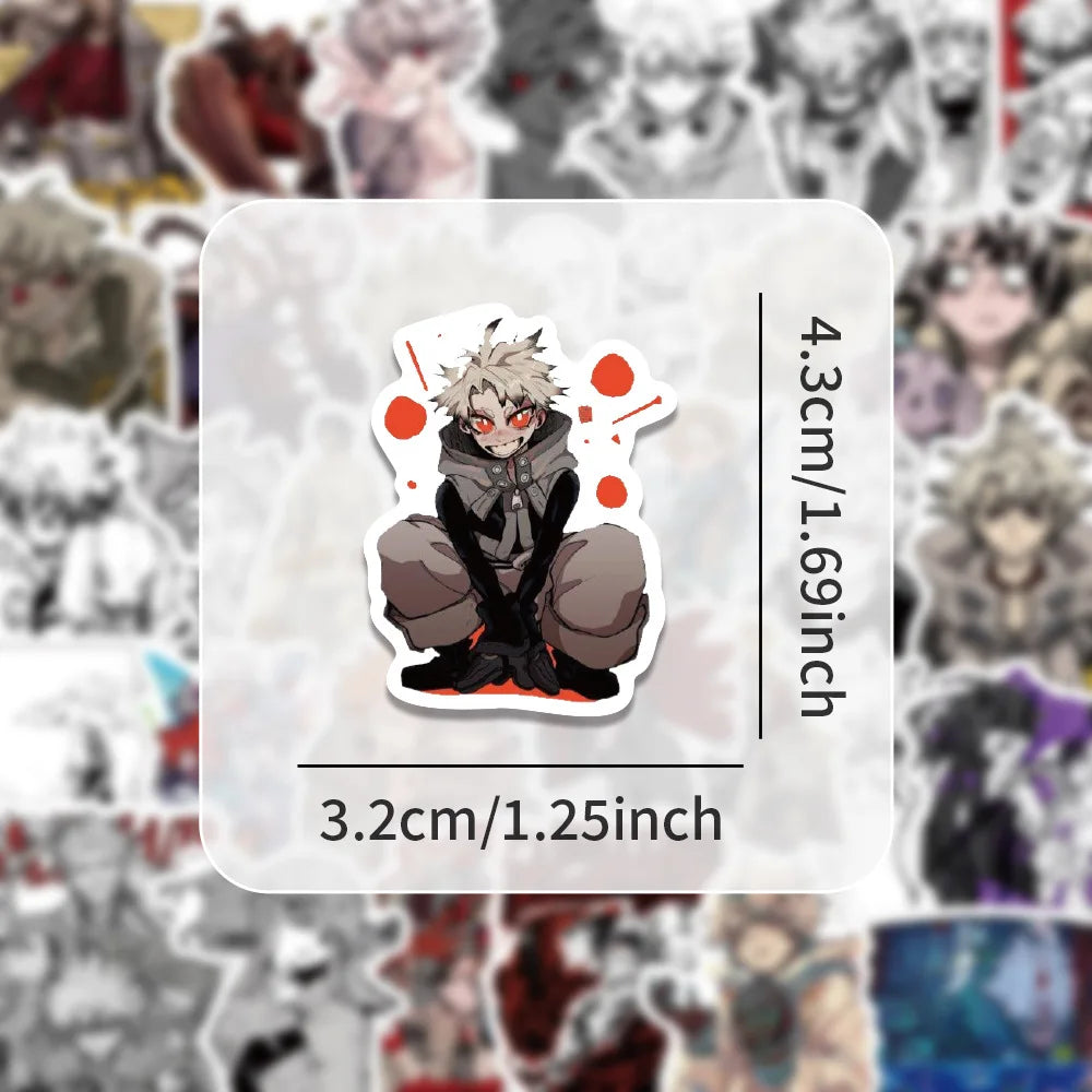 60PCS GACHIAKUTA Japanese Anime Cartoon Rudo Character Decorative Laptop Guitar Mobile Case Waterproof Stickers Children's Toys