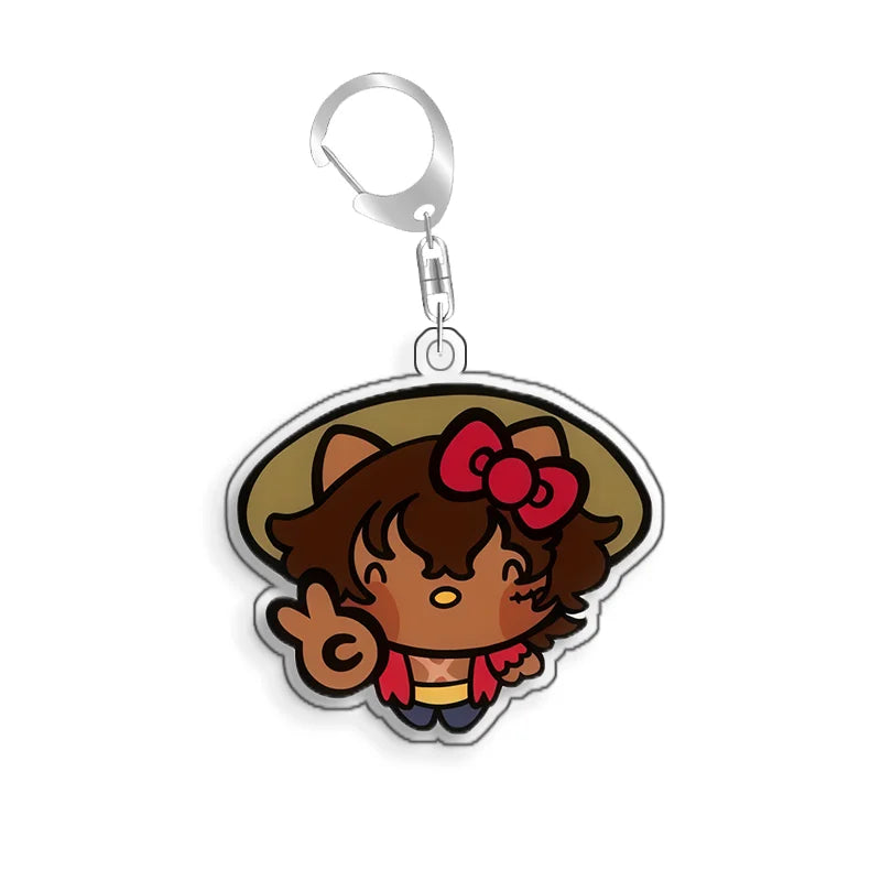 For Dragon Ball Usopp Nico Robin Tony Tony Chopper Nami Monkey D.Luffy Acrylic selfmade Cartoon Anime Keychain Pendant Toy gift