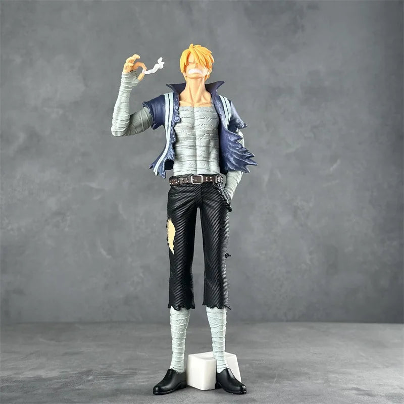 28cm One Piece Anime Action Figure Roronoa Zoro Vinsmoke Sanji Stand Posture Pvc Statue Figurine Model Collection Boy Toy Gifts