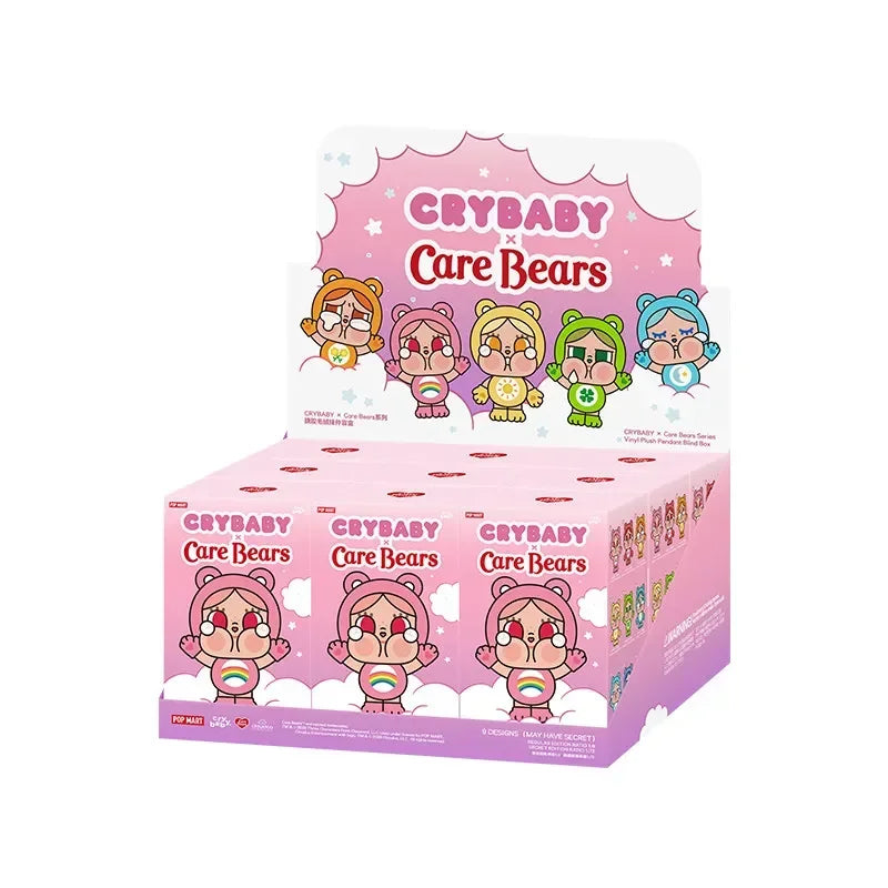 POP MART CRYBABY Care Bears Series Vinyl Plush Pendant Mystery Box Genuine Blind Box Guess Toys Bag Ornament Cute Figurines