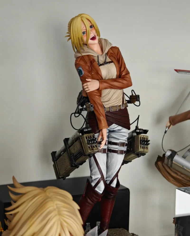Attack On Titan Annie Leonhart Fully Painted Sprayed GK Figure Collectible Anime Statue Desktop Decor For Anime Fans Collectors