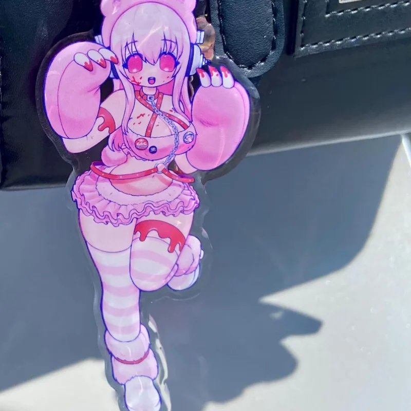 Super Sonico Gloomy Bear Acrylic Keychain