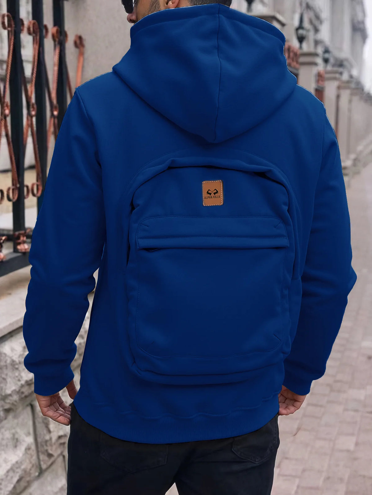 New Spring & Autumn Men's Hooded Sweatshirt, Removable Backpack Design on Back, Casual Couple Style