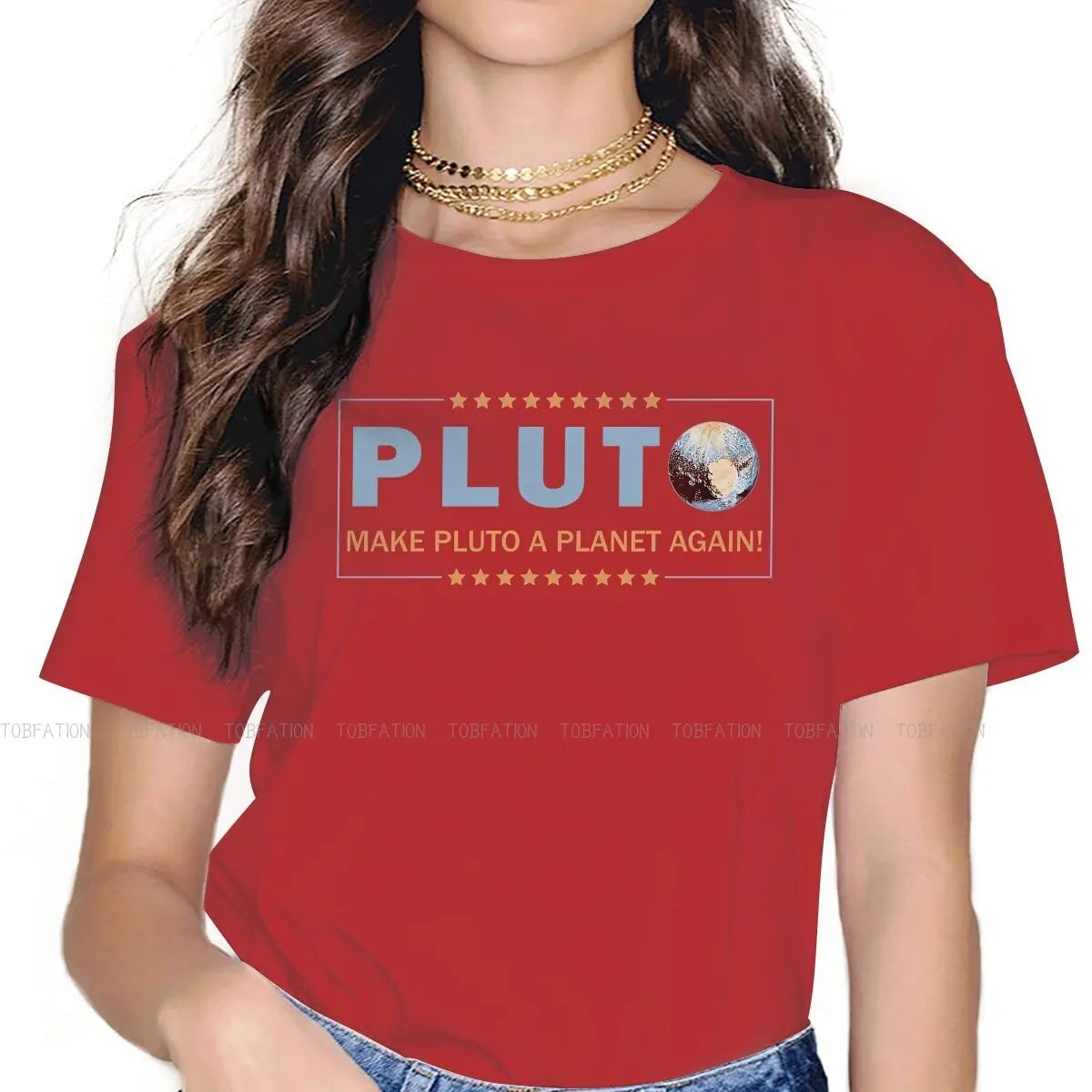 Make A Planet Again Pluto Oversized T-Shirt