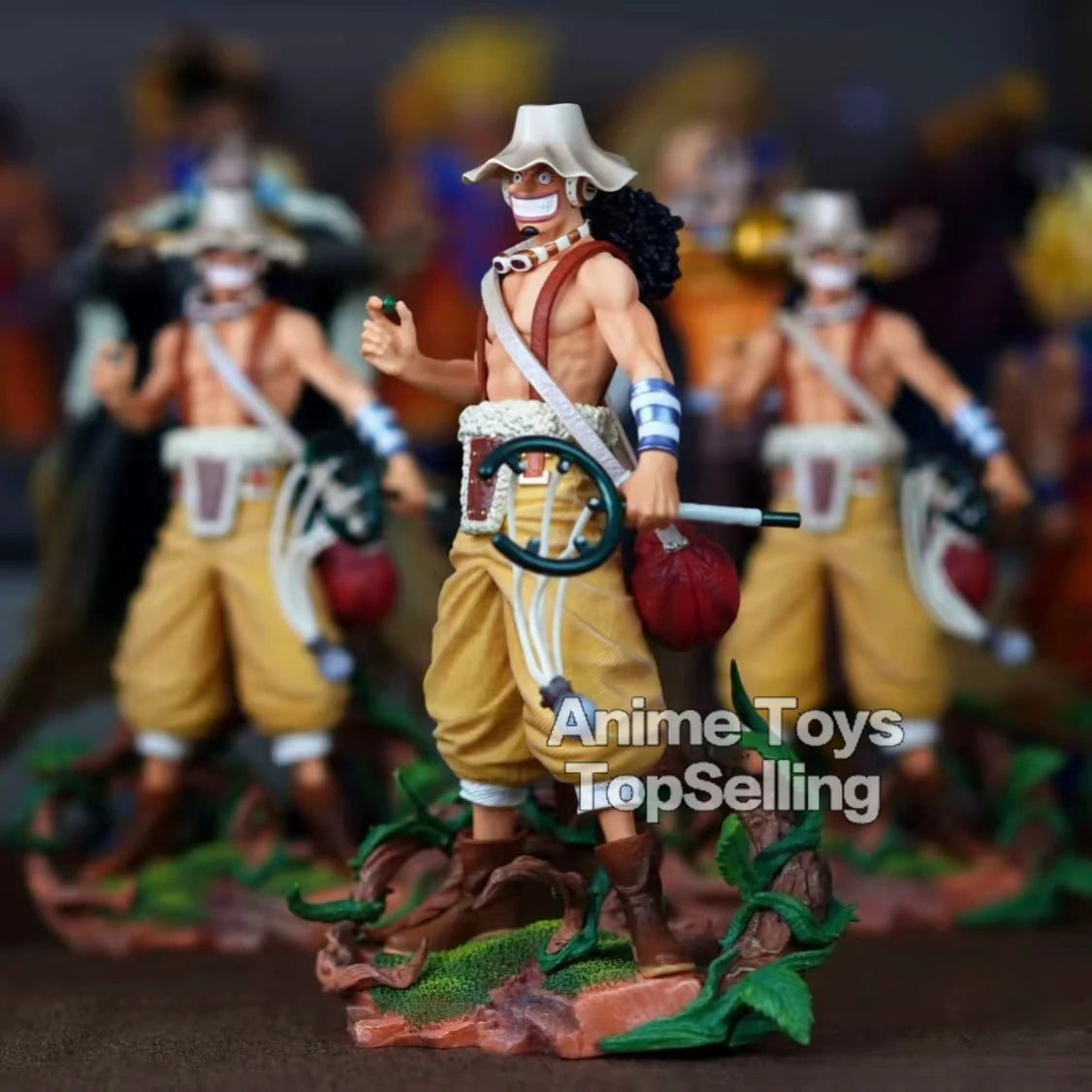 25cm/9.8in Anime Figure One Piece Figure Usopp Figure Luffy PVC Statue Collectible Model Toys Gifts