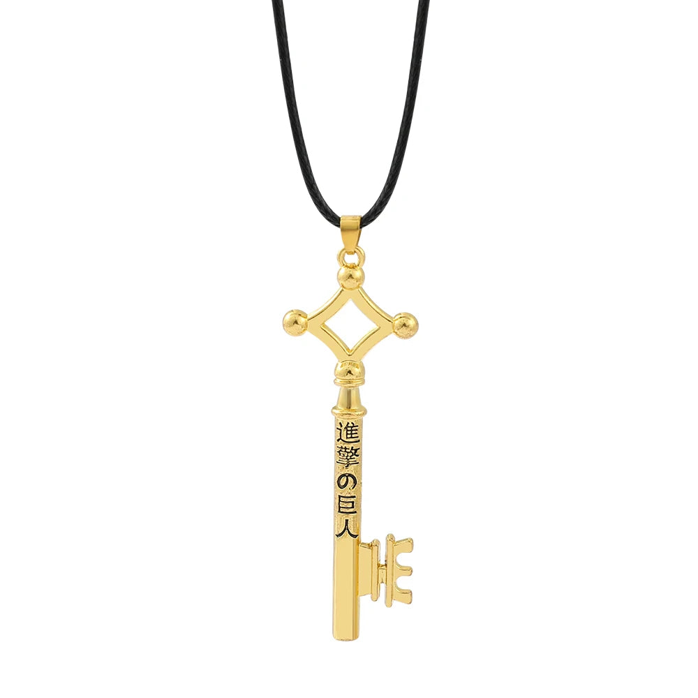 Anime Attack on Titan Necklace Vintage Punk Key Modeling Pendant Cosplay Jewelry Accessories Creative Gifts for Women Men