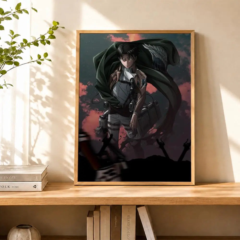 Levi Ackerman Attack On Titan Poster Water Proof Paper Print Room Decor Stickers Art Wall Decor Living Room