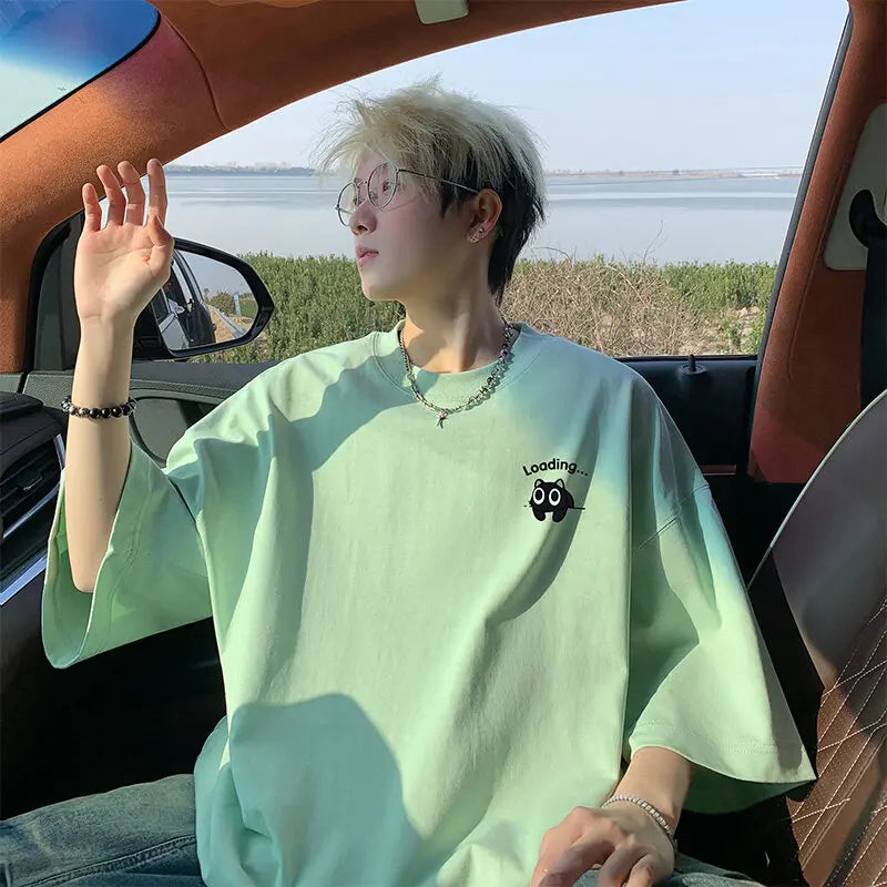 Anime Print Oversized T-Shirt