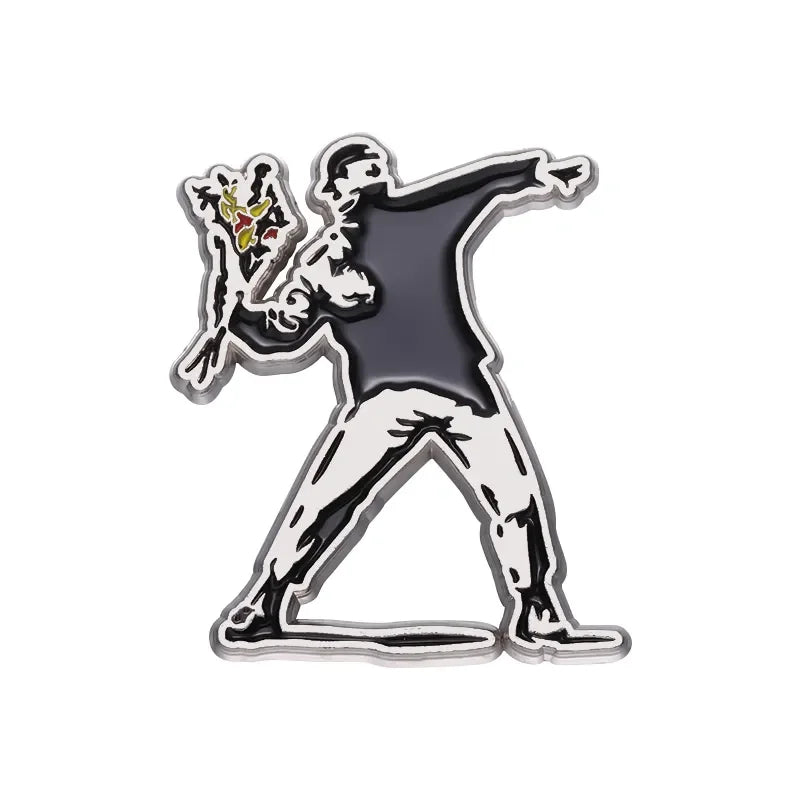 Classic Art People Brooch Enamel Pin Flower Boy Girl Badge Lapel Fashion Custom Friends Couple Jewelry Gift Accessories