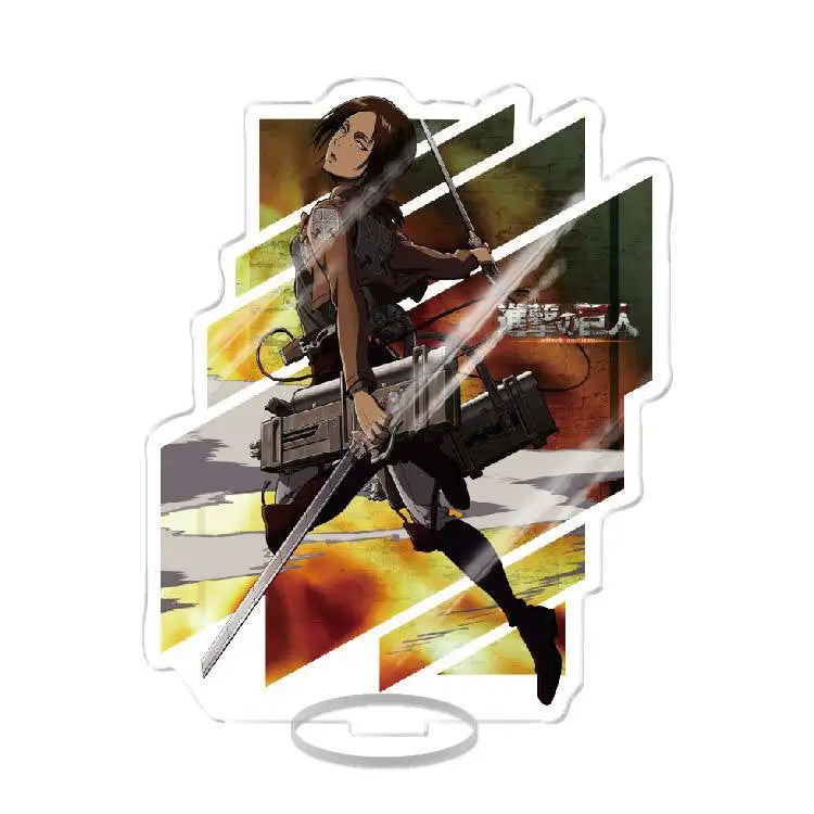 Attack On Titan Armin Arlert Eren Yeager Mikasa Anime Acrylic Figure Display Stand Model Plate Keychain Friends Girl Gift School