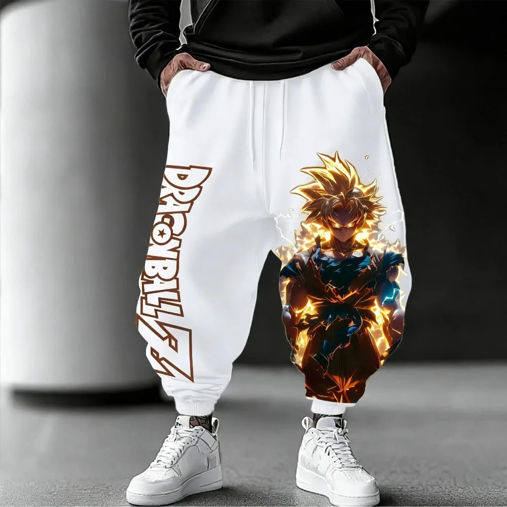 Unisex Pure Cotton Pants Dragon Ball Son Goku 2026 Summer New Product Harajuku Anime Print American Hip-hop Loose Casual Pants