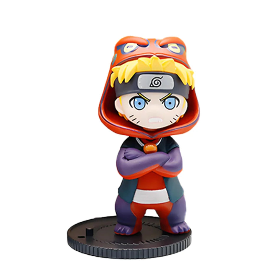 9pcs Naruto surprise box cartoon decoration model Sasuke Uchiha cherry blossom Cosplay action figure decorations and gifts.