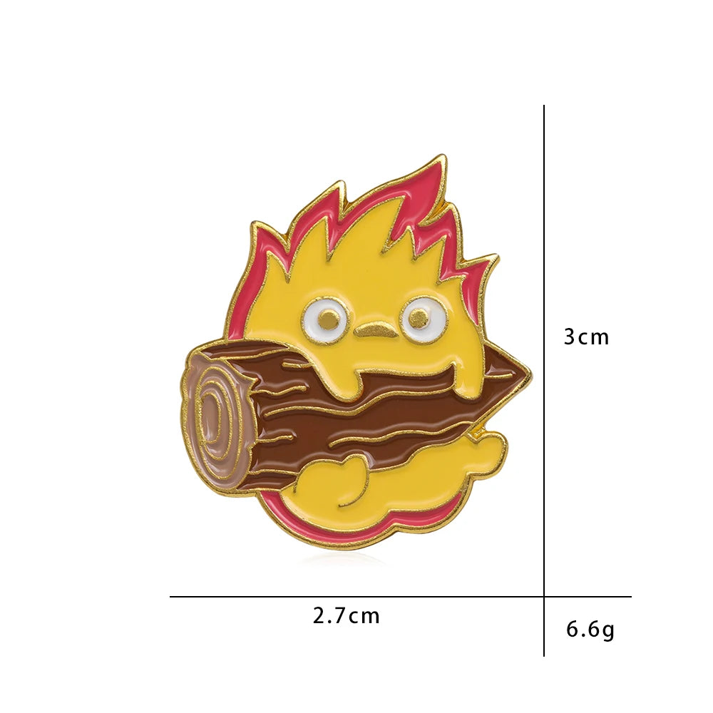 Howl's Moving Castle Calcifer Brooch