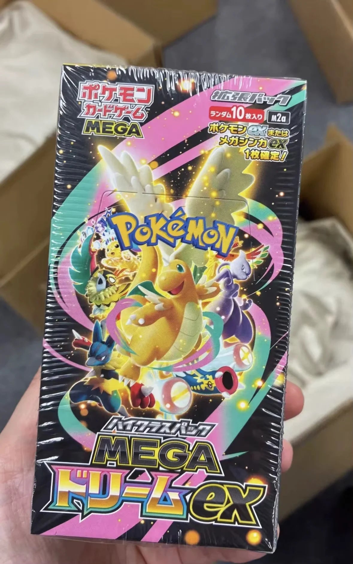 HOT Pkm M2A Ptcg Mega Original Box Mega Dream Ex Phantasmal Flames Mega Lucario Booster Japanese Version trading Fans kids Gift