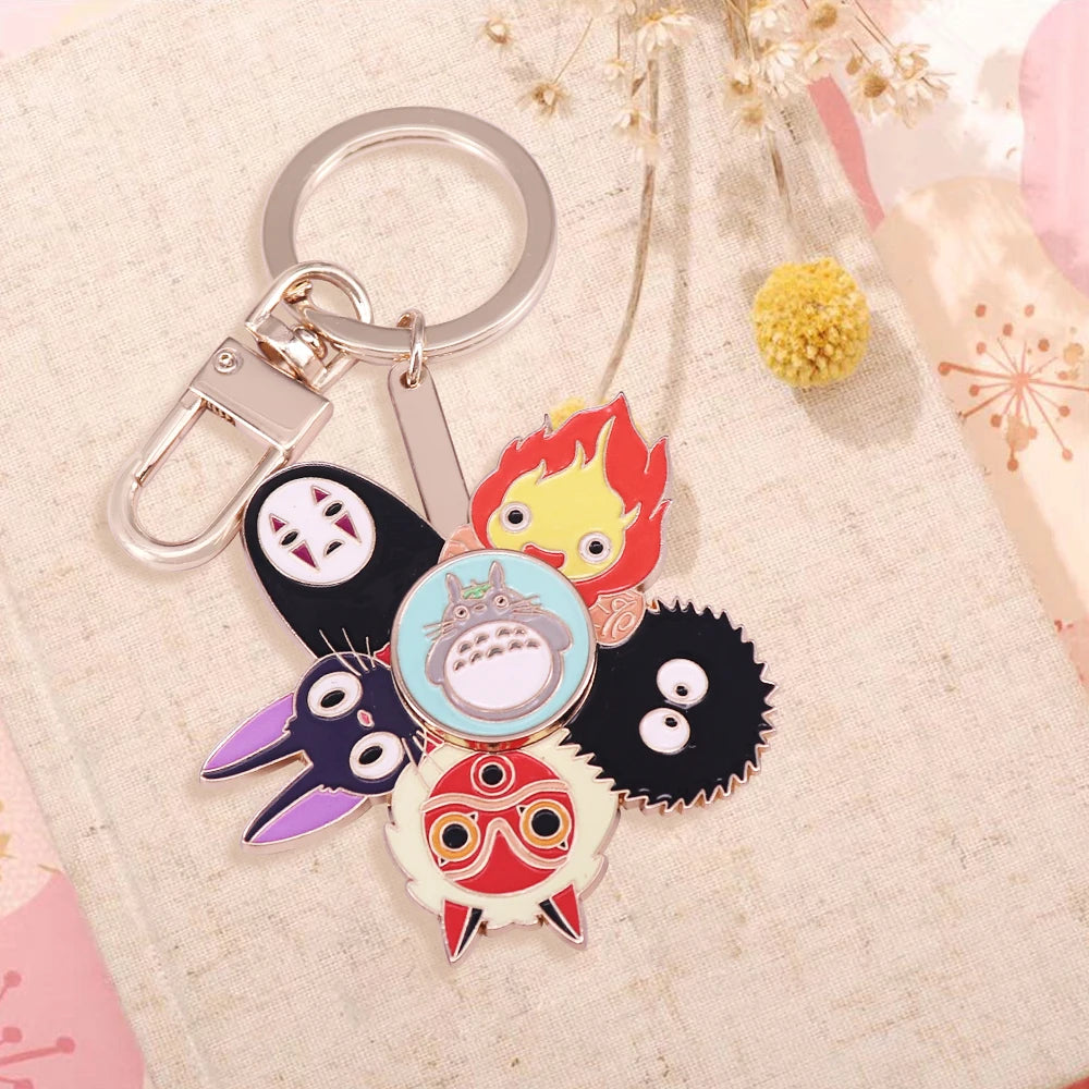 Mash-up Revolving Enamel Keychain