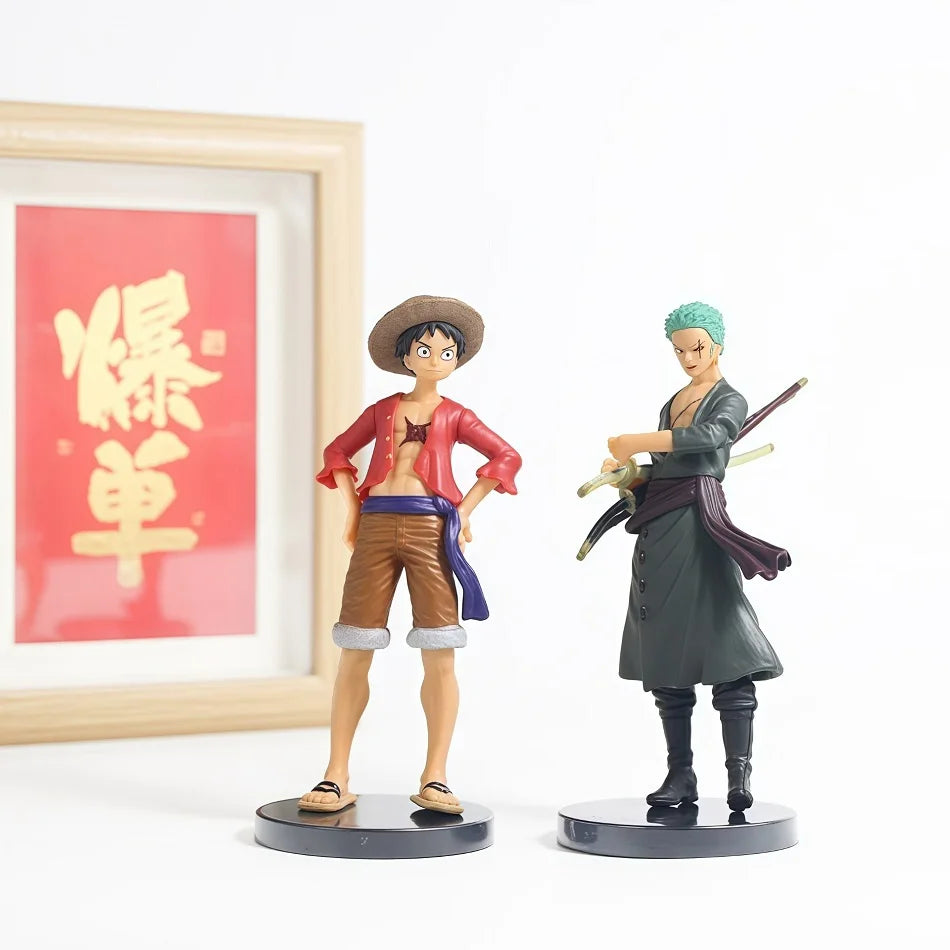 6pcs Anime One Piece Figures Monkey D. Luffy Roronoa Zoro Sanji Action Model Pvc Desktop Statue Ornament Collection Toys Gifts