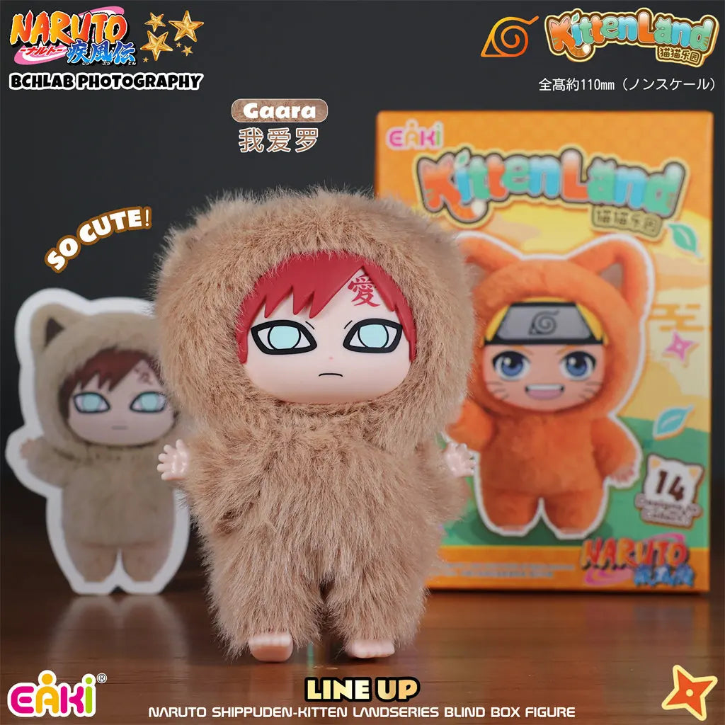 Brand New In Stock Genuine EAKI Naruto Shippuden KittenLand Vinyl Series Third Blind Box Plush Figurine Model Toys Holiday Gifts
