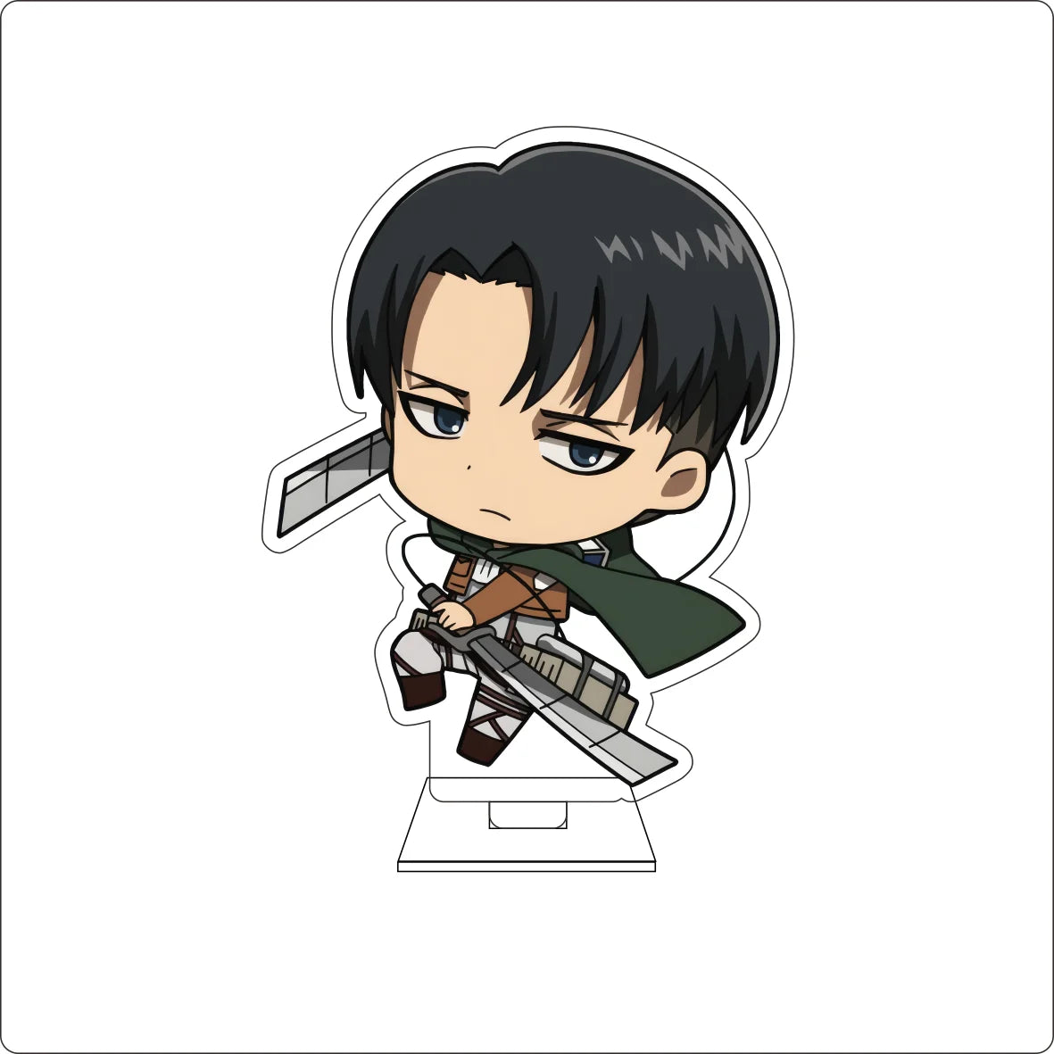 10CM Anime Attack on Titan Cosplay Cute Acrylic Figure Stand Plate Armin Arlert Mikasa·Ackerman Eren Jaeger Ornaments Gifts