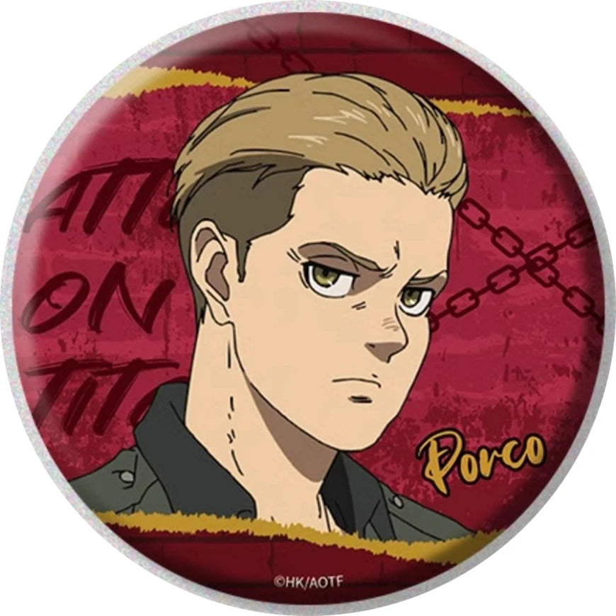 58mm Anime Attack on Titan Eren Jaeger Mikasa·Ackerman Sasha Braus Cosplay COSTUME Badge Pin SPTE Tinplate Brooch Prop Gilf
