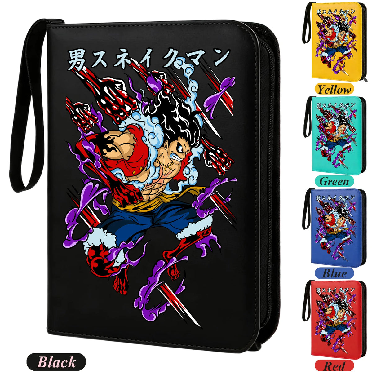 400pcs Anime ONE PIECE Zipper Card Album Book Collection Card Storage Folder Hold Zoro Luffy Game Cards Binder Holder Protector