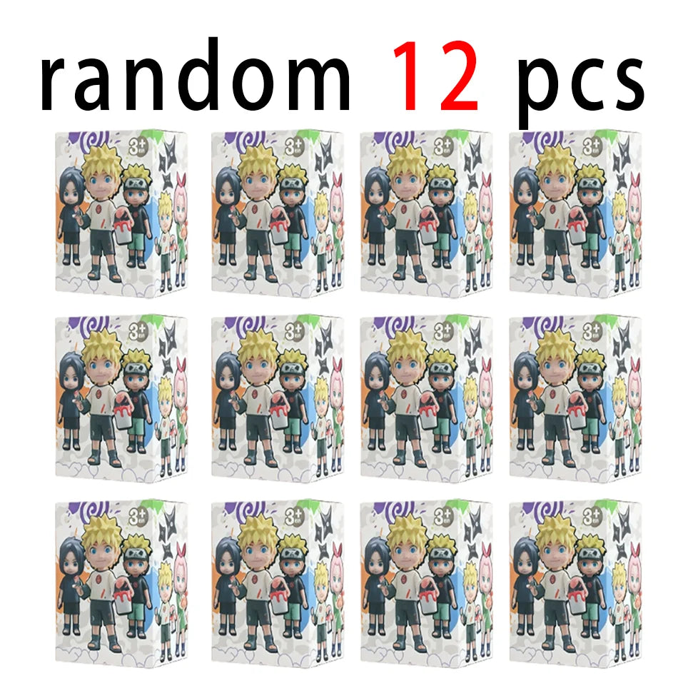 1-12Pcs Naruto Blind Box Figures Model Ornament Anime Uchiha Sasuke Sakura Cosplay Action Figurine PVC Model Toy Christmas Gifts