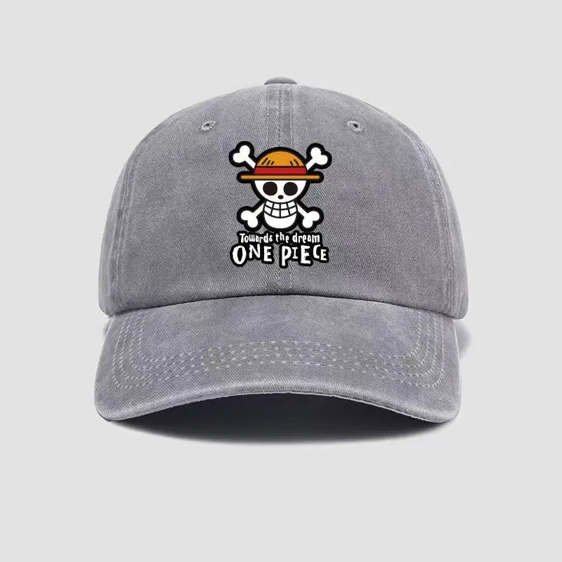 One Piece printed soft top cotton baseball cap cartoon anime unisex visor hat sunshade outdoor sun protection casual hat gift