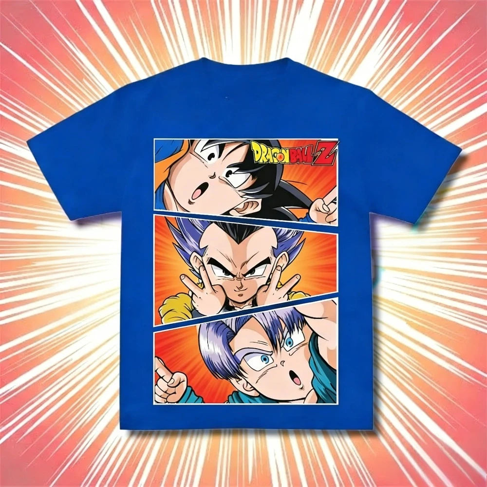 Dragon Ball Goku Unisex Pure Cotton T-shirt 2026 Summer New Popular Anime Printed Casual Parent-child Short Sleeved Shirt