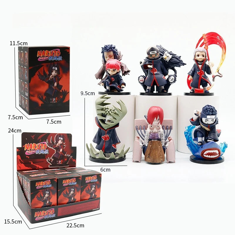 2026 new anime mini humanoid doll Naruto Xiao assembled blind box PVC character surprise mysterious box model ornaments toy gift