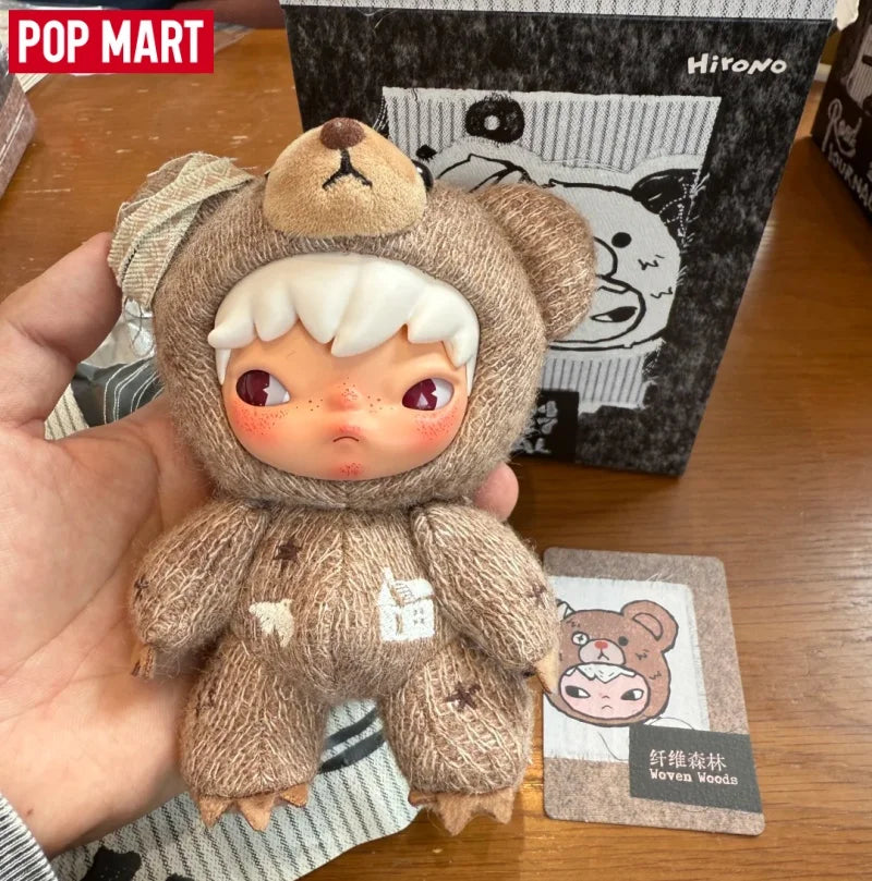 POP MART Genuine Hirono Road Journal Series Vinyl Face Blind Box Plush Doll Pendant Decoration Collection Christmas Gift Toys